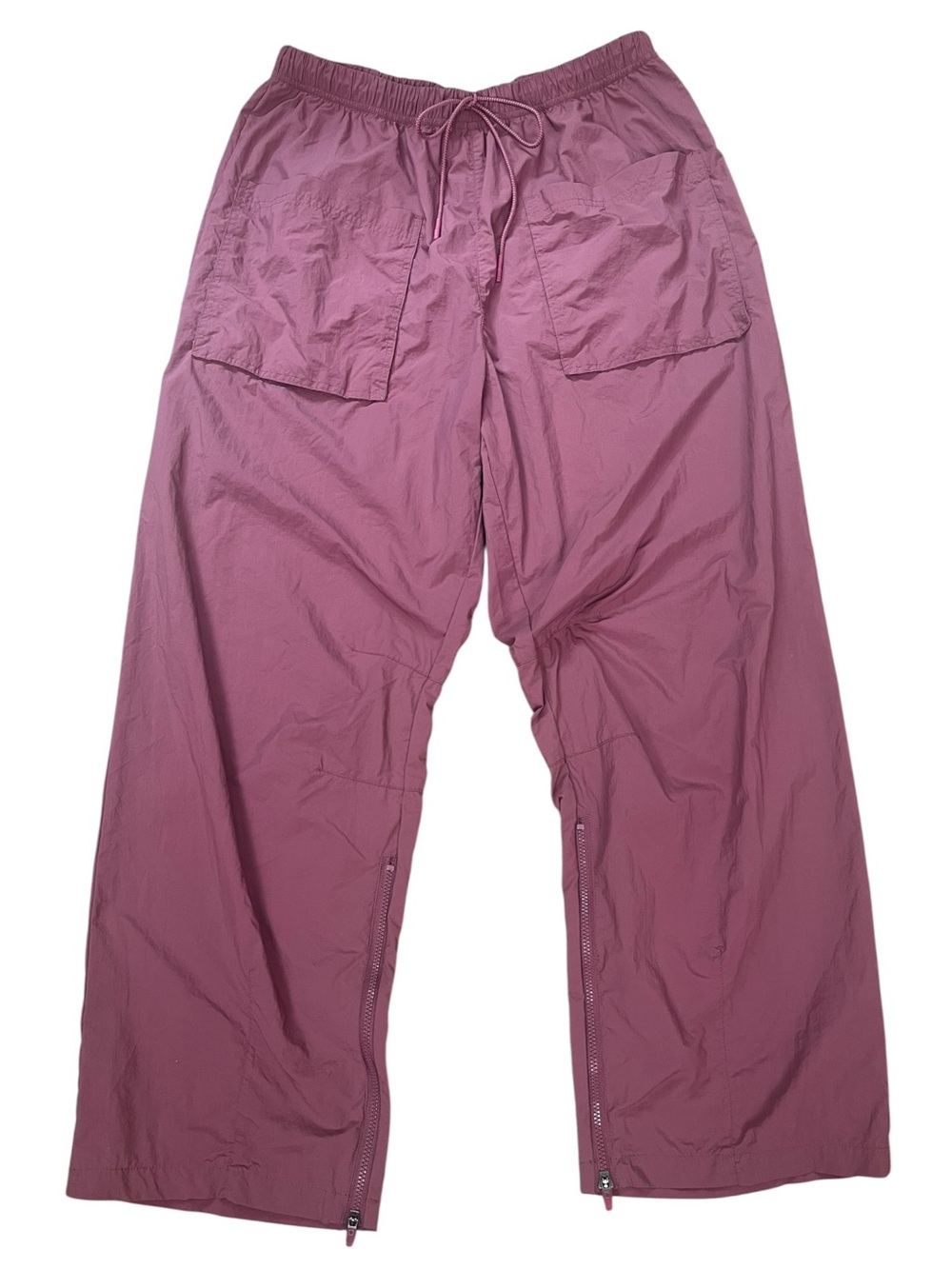 Free People Movement Fly By Night Pants Medium Mauve Pink Barrel Crop Baggy - Picture 2 of 15